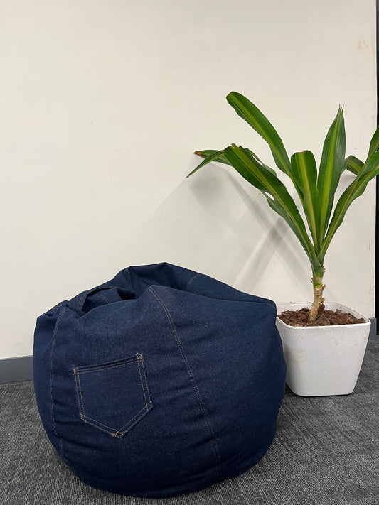 Stash Pocket Bean Bag (Denim Blue)