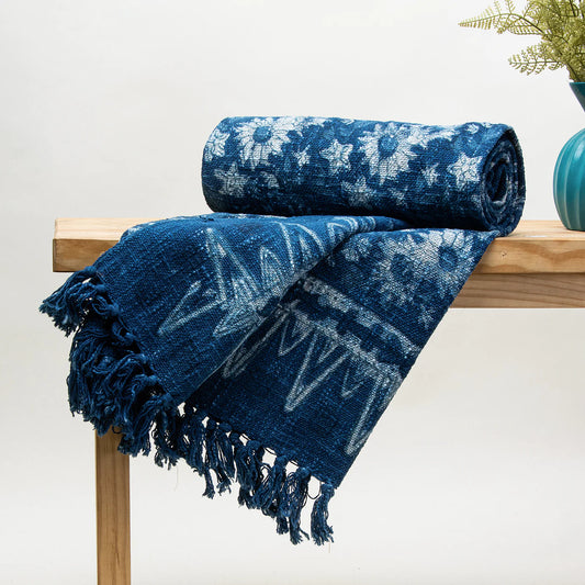 Mehfil Blue Throw