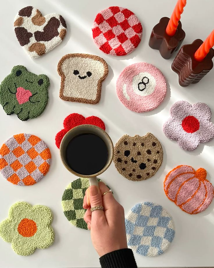 Mug Rugs | Hand-Tufted | Cozy Table Accents & Decor | Cozy Bear