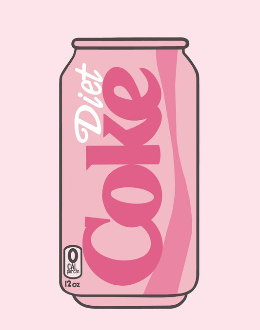 Pink Diet Coke Can Tufted Rug | Handmade Pop Art | Room & Floor Decor
