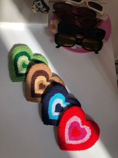 Love – Heart Tufted Mug Coaster