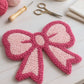 Bow Down – Pink Bow Mug Rug