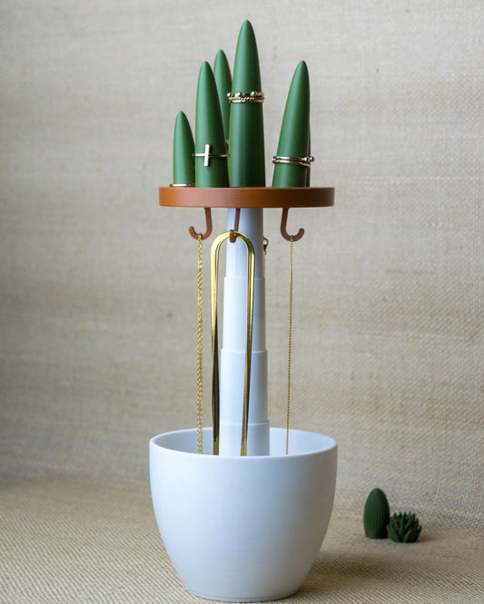 Cactus Charm Jewellery Tree | Expandable Necklace & Ring Organizer