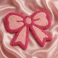 Bow Down – Pink Bow Mug Rug