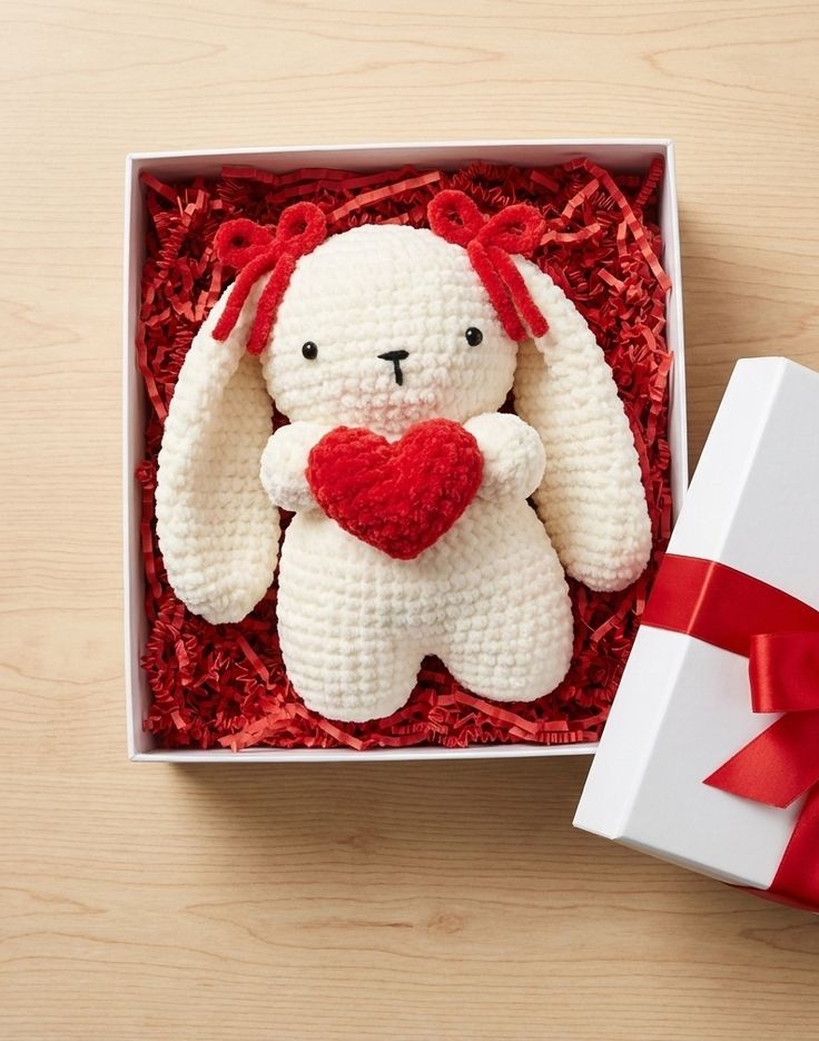 Love Note Bunny Crochet Plush