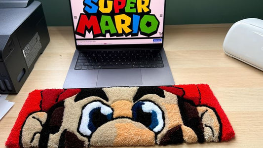 Pixel Plumber Keyboard Rug | Retro Platformer Super Mario Desk Setup