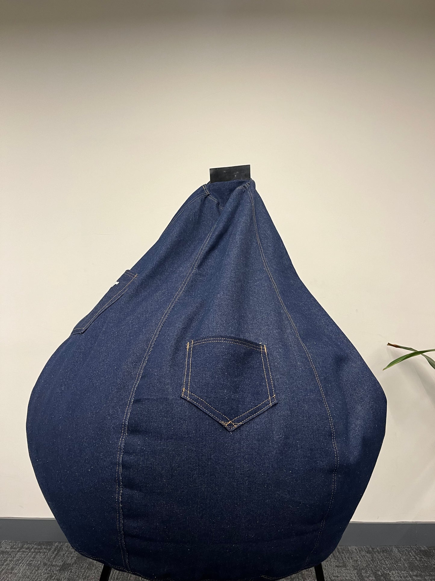 Stash Pocket Bean Bag (Denim Blue)