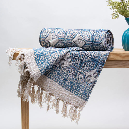 Blue Crumb Throw