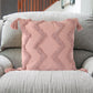 ⁠⁠Pink Chevron Tufted Cushion Cover with Tassels