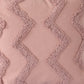 ⁠⁠Pink Chevron Tufted Cushion Cover with Tassels