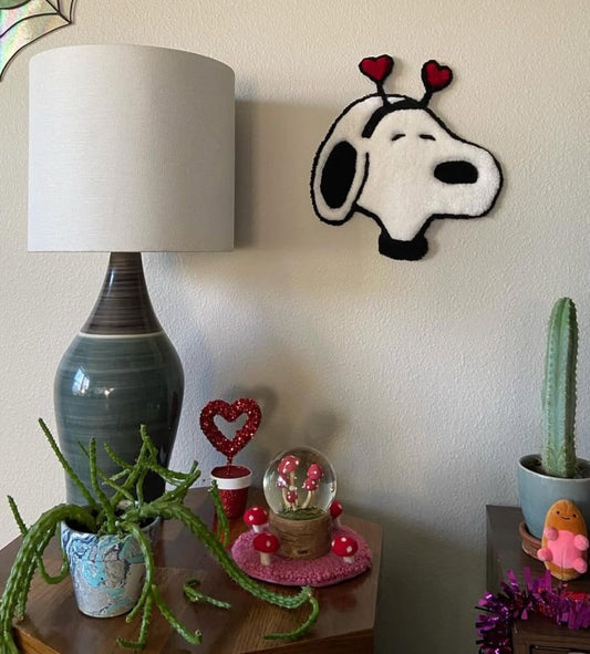 Snoozy Snoopy Rug - Heart