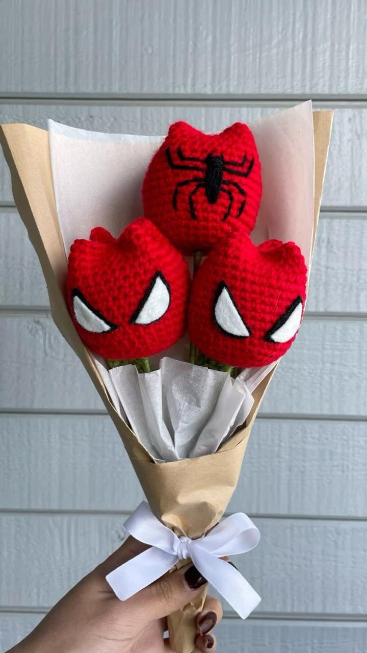 Spidey Crochet Bouquet | Spiderman