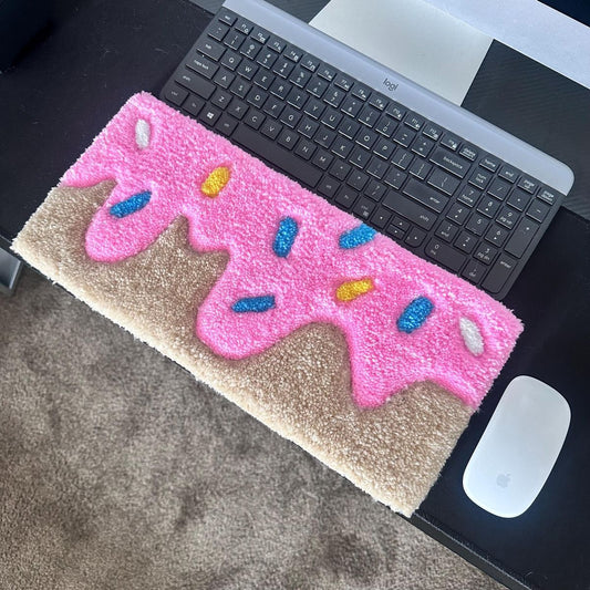 Candy Melt Keyboard Rug | Hand-Tufted Drip Desk & Gaming Setup
