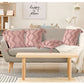 ⁠⁠Pink Chevron Tufted Cushion Cover with Tassels